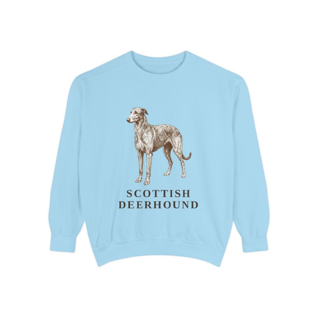 Scottish Deerhound Sweatshirt, Chambray, front view