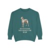 Scottish Deerhound Dad Sweatshirt, Blue Spruce, front view
