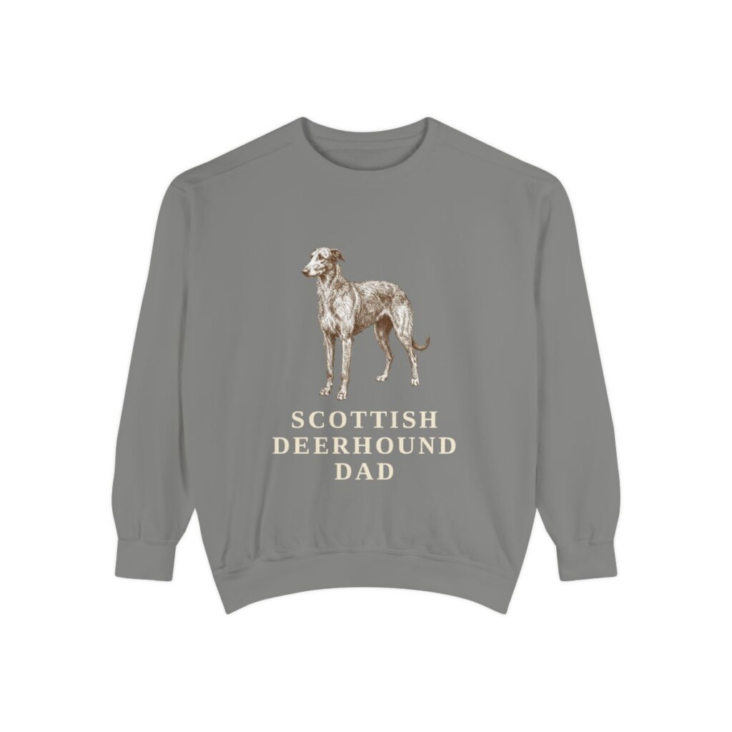 Scottish Deerhound Dad Sweatshirt, Grey, front view