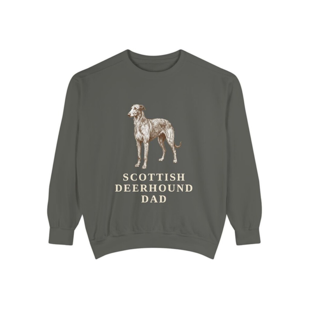 Scottish Deerhound Dad Sweatshirt, Pepper, front view