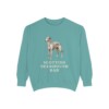 Scottish Deerhound Dad Sweatshirt, Seafoam, front view