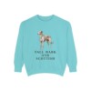 Scottish Deerhound Humor Sweatshirt, Chalky Mint, front view
