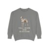 Scottish Deerhound Humor Sweatshirt, Grey, front view