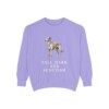 Scottish Deerhound Humor Sweatshirt, Violet, front view