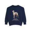 Scottish Deerhound Latin Sweatshirt, True Navy, front view