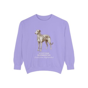 Scottish Deerhound Latin Sweatshirt, Violet, front view