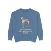 Scottish Deerhound Mom Sweatshirt, Blue Jean, front view