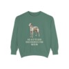 Scottish Deerhound Mom Sweatshirt, Light Green, front view