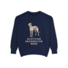 Scottish Deerhound Mom Sweatshirt, True Navy, front view