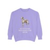 Scottish Deerhound Mom Sweatshirt, Violet, front view