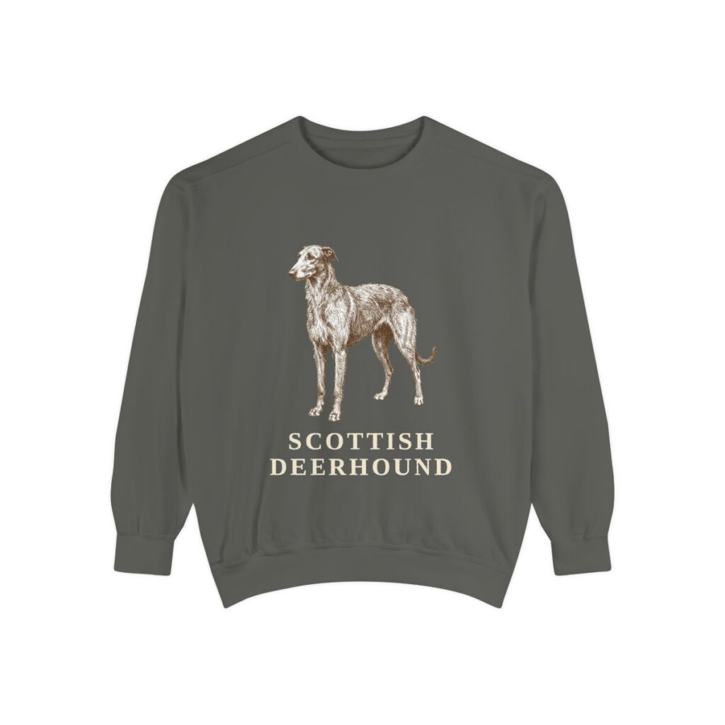 Scottish Deerhound Sweatshirt, Pepper, front view