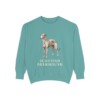Scottish Deerhound Sweatshirt, Seafoam, front view