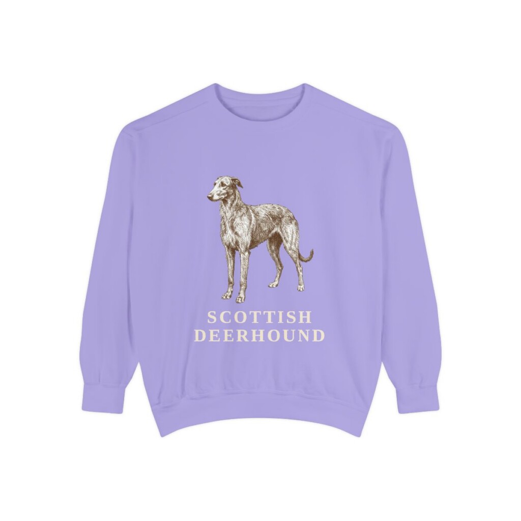Scottish Deerhound Sweatshirt, Violet, front view