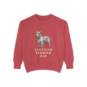 Scottish Terrier Dad Sweatshirt, Crimson, front view