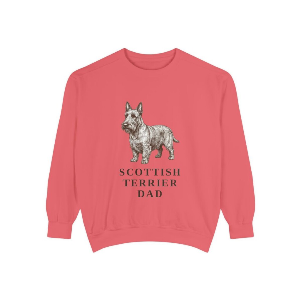 Scottish Terrier Dad Sweatshirt, Watermelon, front view