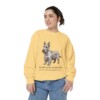 Scottish Terrier Latin Sweatshirt, Butter, person 2 front