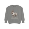 Scottish Terrier Latin Sweatshirt, Grey, front view