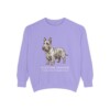 Scottish Terrier Latin Sweatshirt, Violet, front view