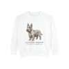 Scottish Terrier Latin Sweatshirt, White, front view