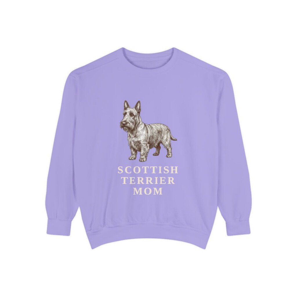 Scottish Terrier Mom Sweatshirt, Violet, front view