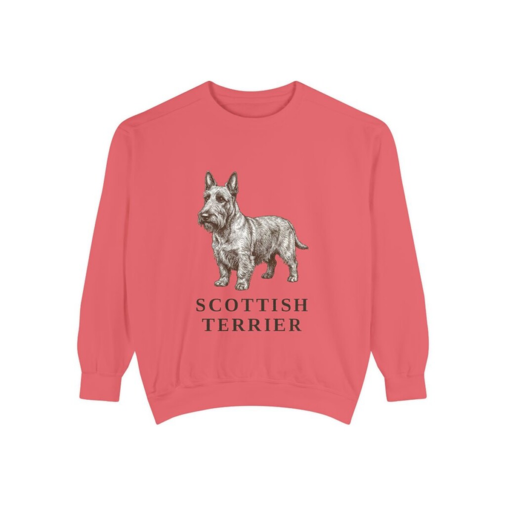 Scottish Terrier Sweatshirt, Watermelon, front view