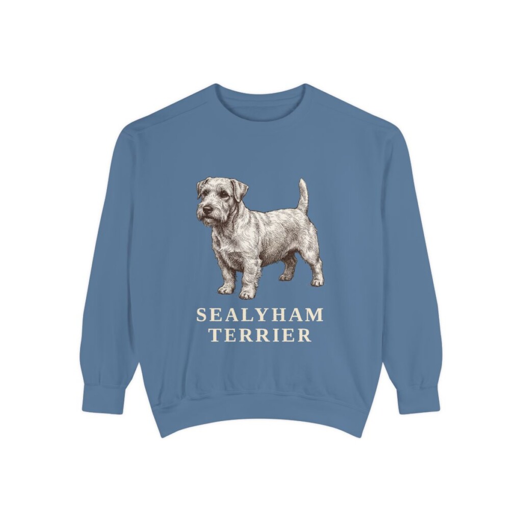 Sealyham Terrier Sweatshirt, Blue Jean, front view