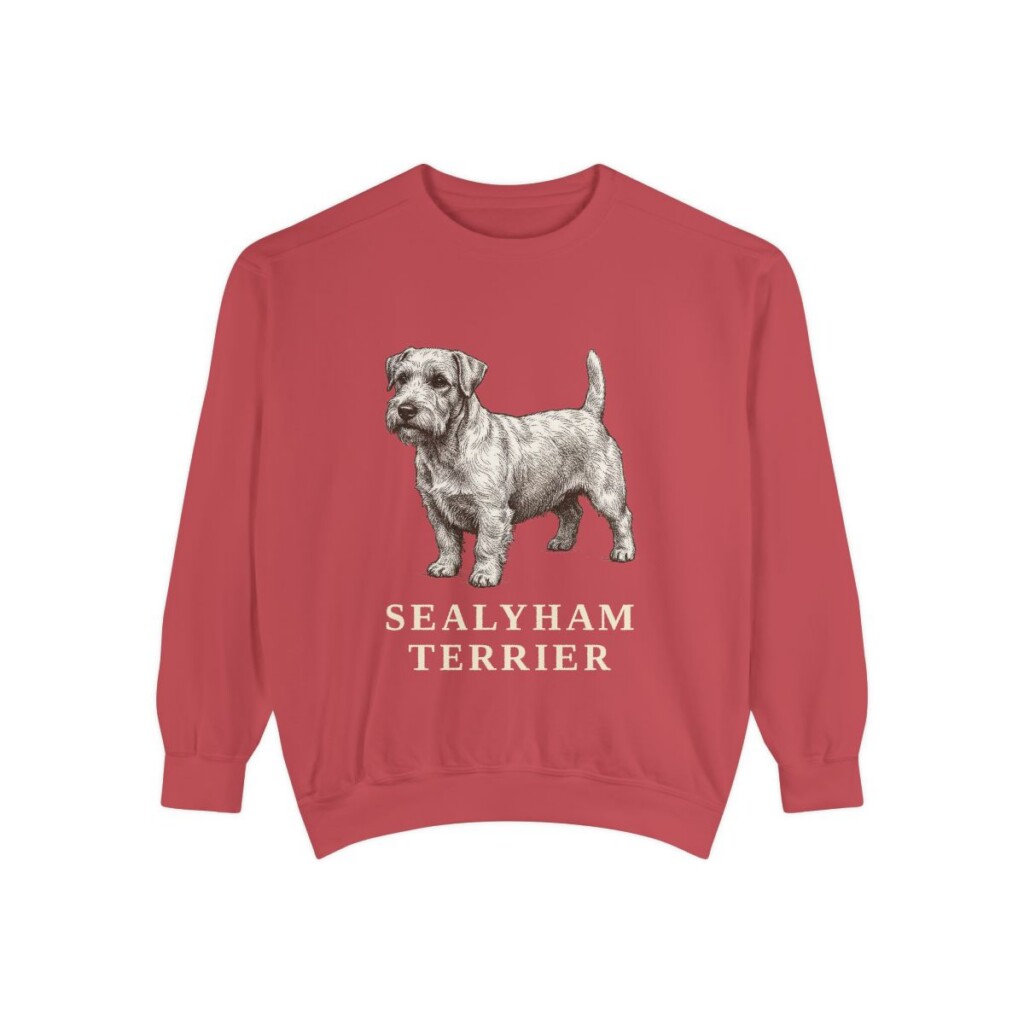 Sealyham Terrier Sweatshirt, Crimson, front view