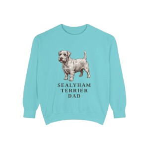 Sealyham Terrier Dad Sweatshirt, Chalky Mint, front view