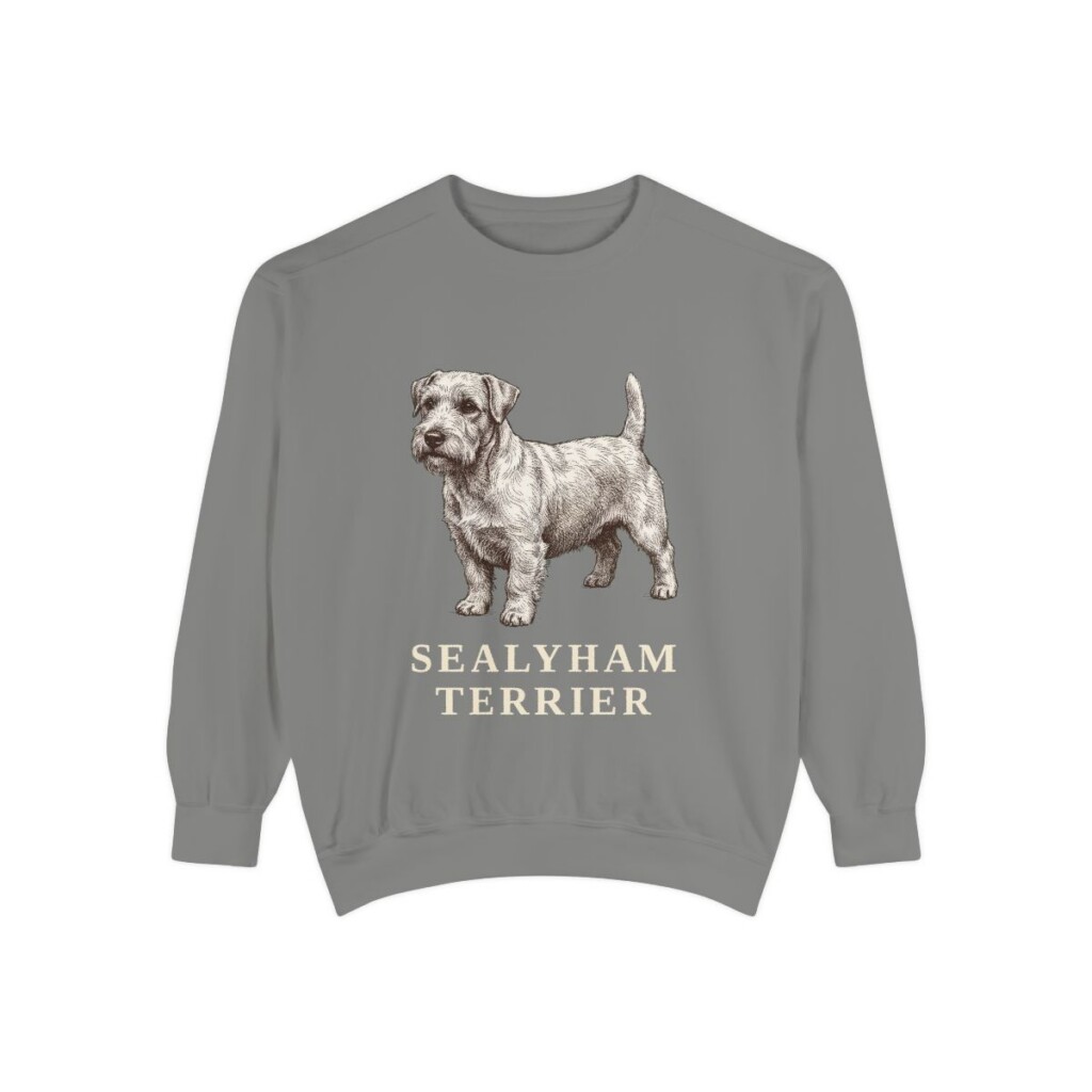 Sealyham Terrier Sweatshirt, Grey, front view
