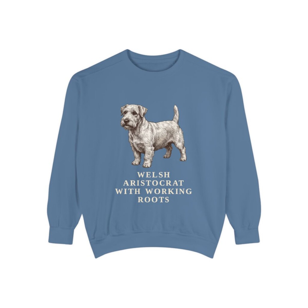 Sealyham Terrier Humor Sweatshirt, Blue Jean, front view