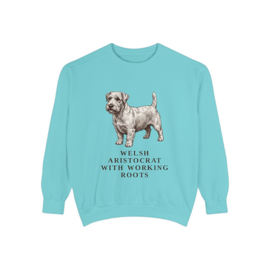 Sealyham Terrier Humor Sweatshirt, Chalky Mint, front view