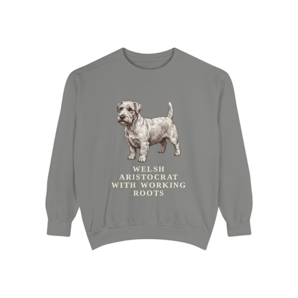 Sealyham Terrier Humor Sweatshirt, Grey, front view
