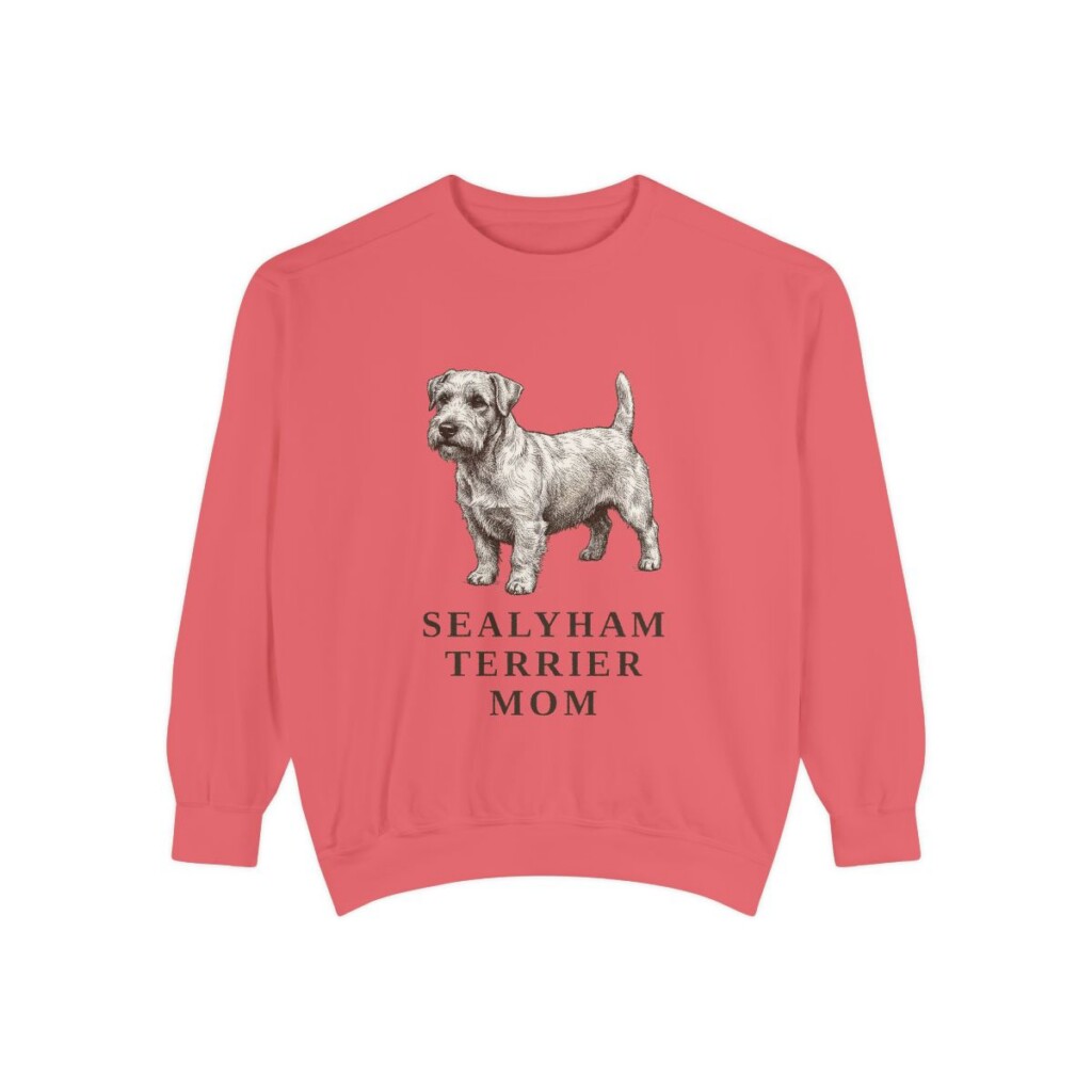 sealyham-terrier-sweatshirt-mom-watermelon Sealyham Terrier Mom Sweatshirt, Watermelon, front view