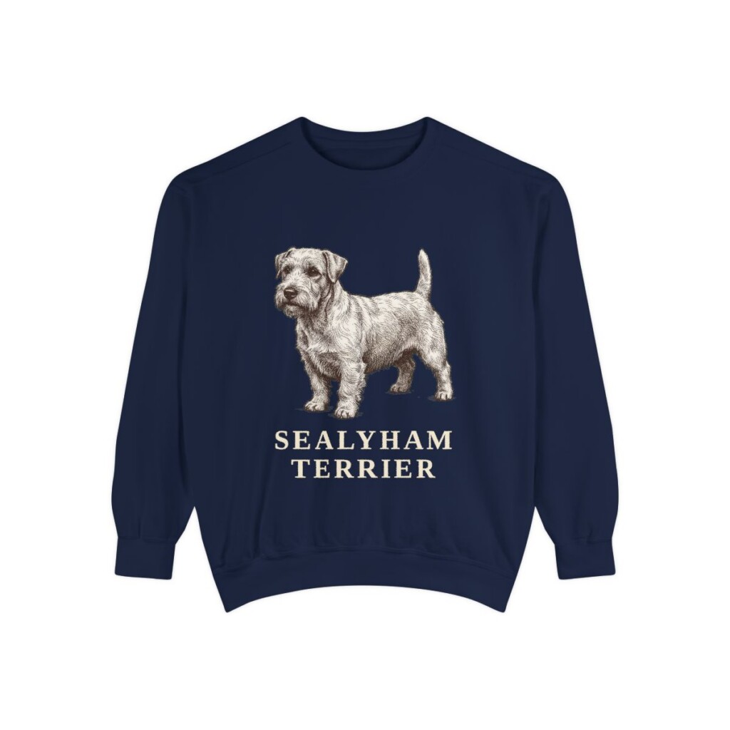 Sealyham Terrier Sweatshirt, True Navy, front view
