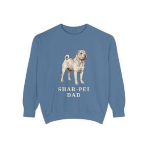 Shar-Pei Dad Sweatshirt, Blue Jean, front view