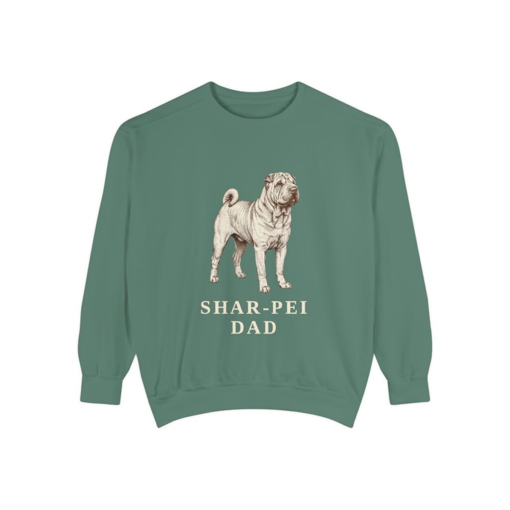 Shar-Pei Dad Sweatshirt, Light Green, front view
