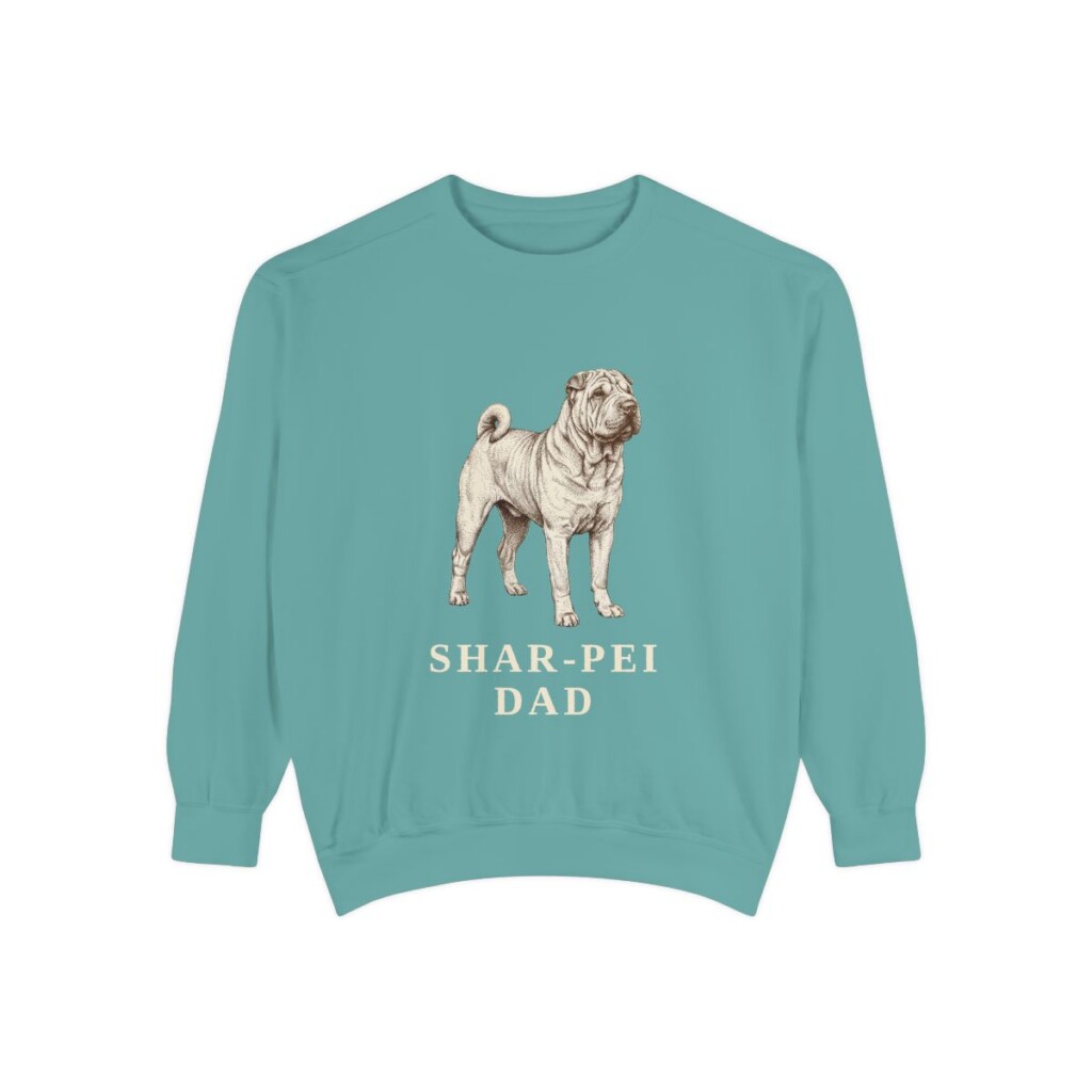 Shar-Pei Dad Sweatshirt, Seafoam, front view