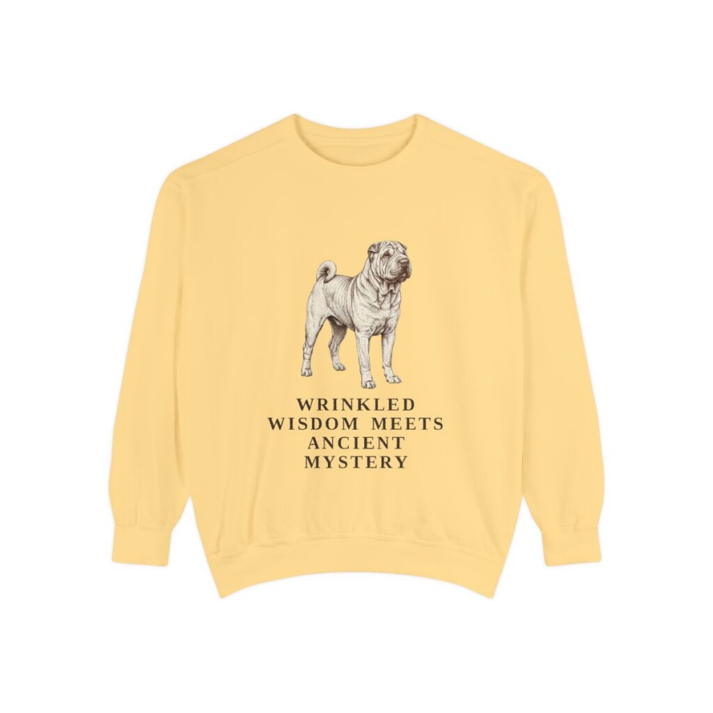 shar-pei-sweatshirt-humor-butter Shar-Pei Humor Sweatshirt, Butter, front view