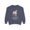 shar-pei-sweatshirt-humor-denim Shar-Pei Humor Sweatshirt, Denim, front view