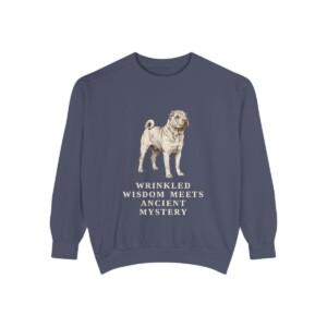 Shar-Pei Humor Sweatshirt, Denim, front view