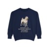 shar-pei-sweatshirt-humor-true-navy Shar-Pei Humor Sweatshirt, True Navy, front view