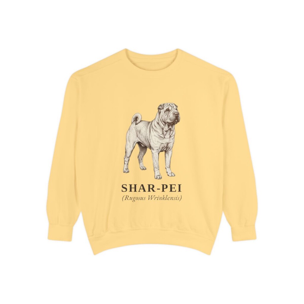 Shar-Pei Latin Sweatshirt, Butter, front view