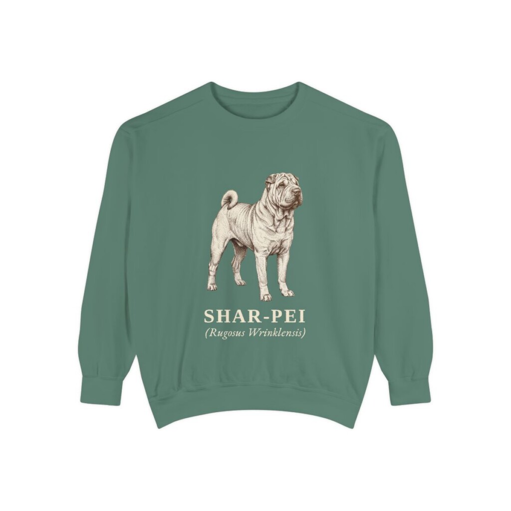 Shar-Pei Latin Sweatshirt, Light Green, front view