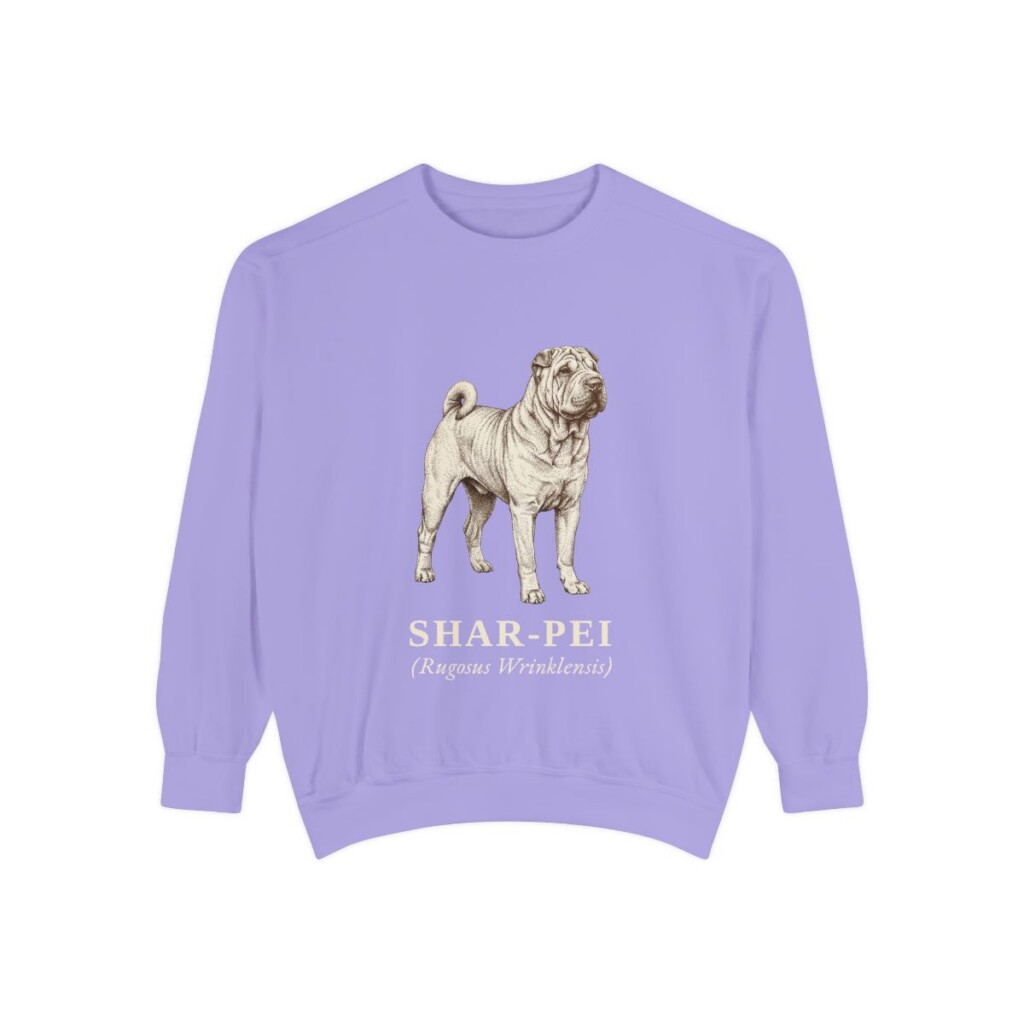 Shar-Pei Latin Sweatshirt, Violet, front view
