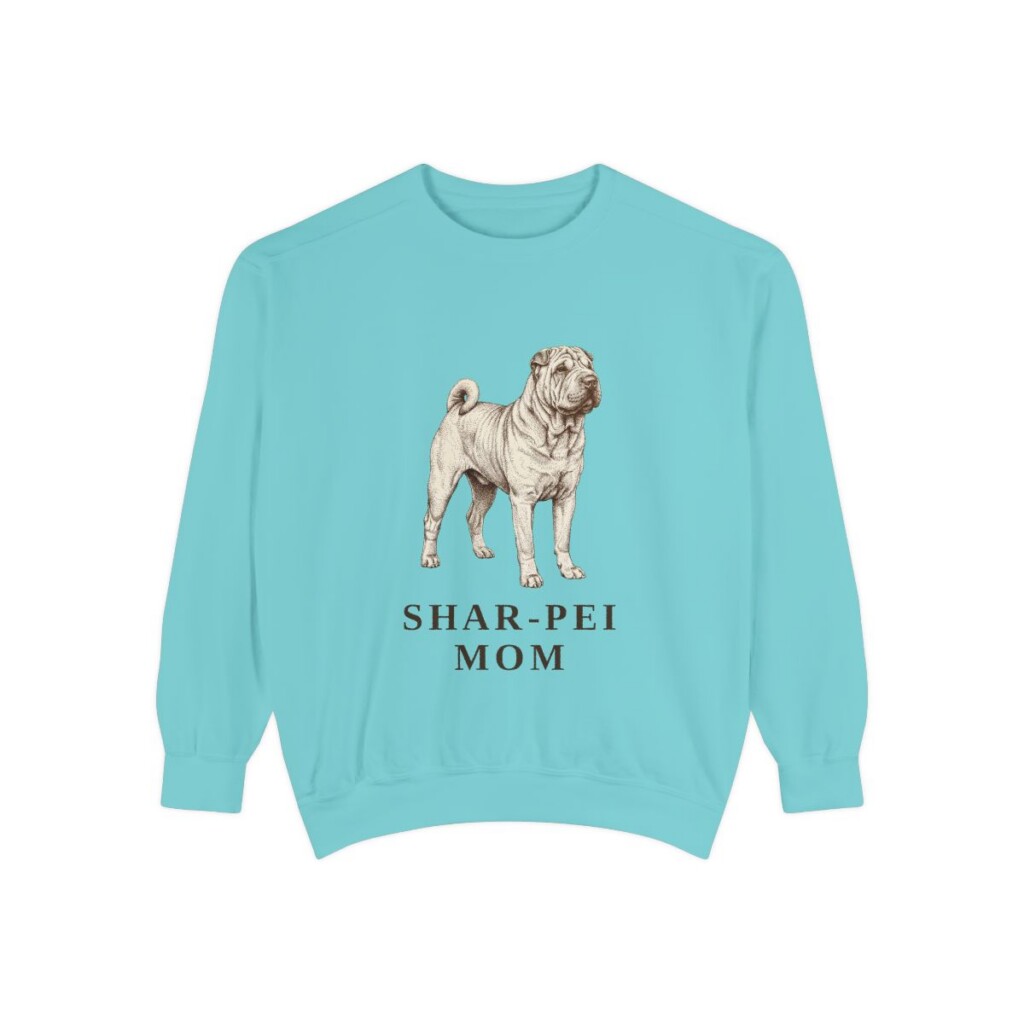 Shar-Pei Mom Sweatshirt, Chalky Mint, front view