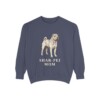 Shar-Pei Mom Sweatshirt, Denim, front view