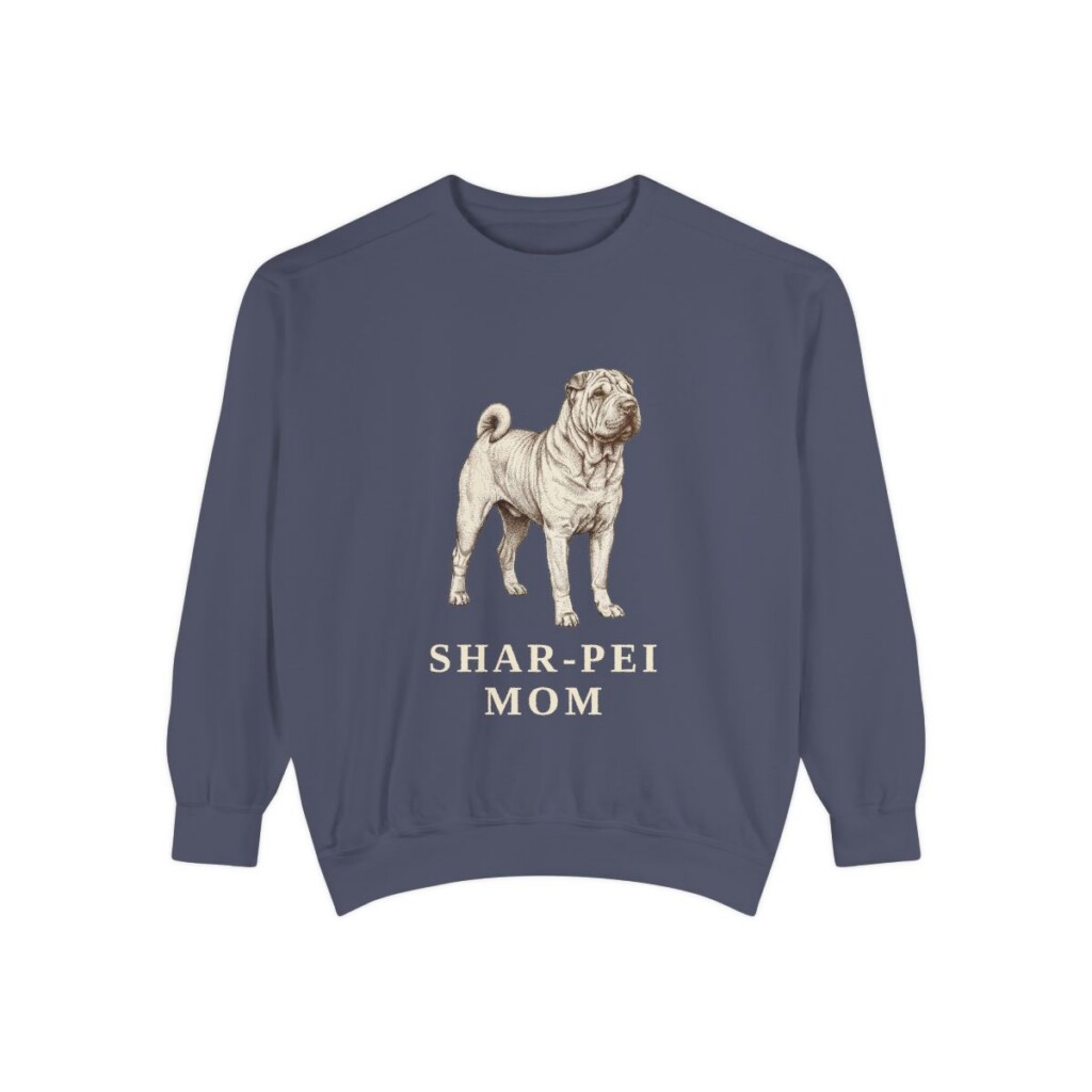 Shar-Pei Mom Sweatshirt, Denim, front view