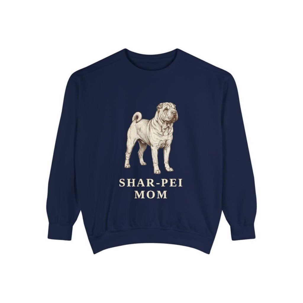 Shar-Pei Mom Sweatshirt, True Navy, front view