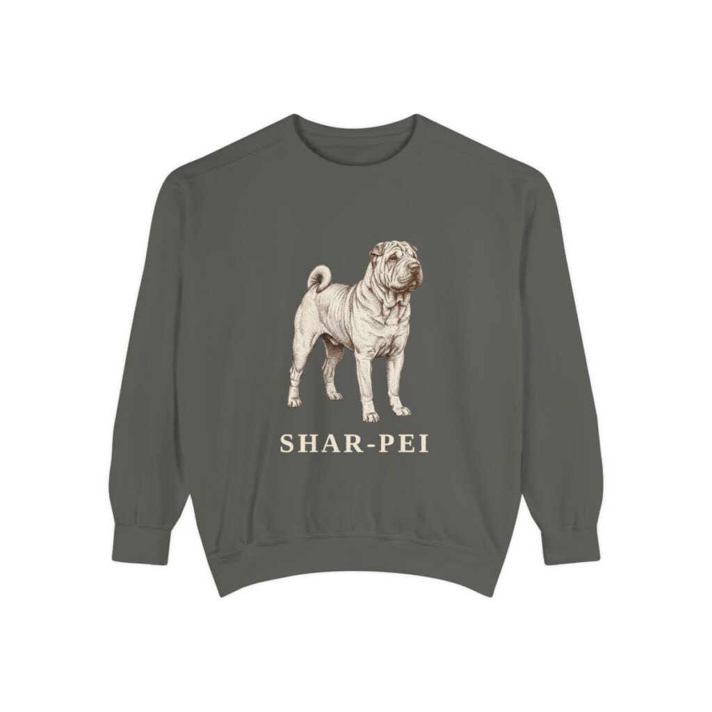 Shar-Pei Sweatshirt, Pepper, front view