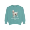 Sheepadoodle Dad Sweatshirt, Seafoam, front view